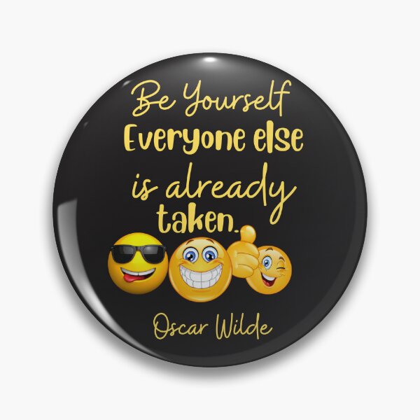 Item preview, Be Yourself Motivational Quote with funny emoji's designed and sold by TetelestaiWeave.