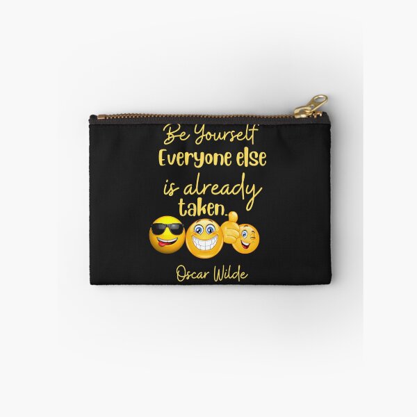 Item preview, Be Yourself Motivational Quote with funny emoji's designed and sold by TetelestaiWeave.