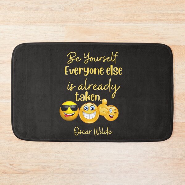 Item preview, Be Yourself Motivational Quote with funny emoji's designed and sold by TetelestaiWeave.