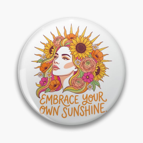 Item preview, Embrace Your Own Sunshine Floral Woman Illustration designed and sold by mackartist.