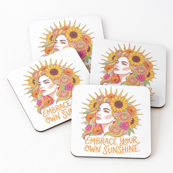 Item preview, Embrace Your Own Sunshine Floral Woman Illustration designed and sold by mackartist.