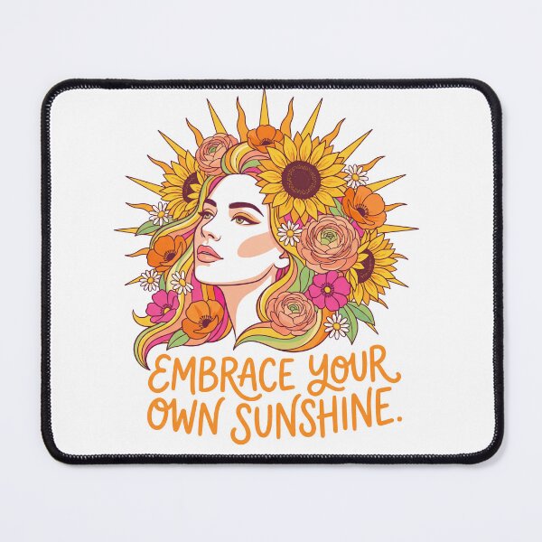 Item preview, Embrace Your Own Sunshine Floral Woman Illustration designed and sold by mackartist.