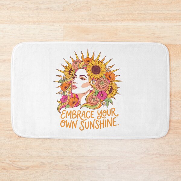 Item preview, Embrace Your Own Sunshine Floral Woman Illustration designed and sold by mackartist.