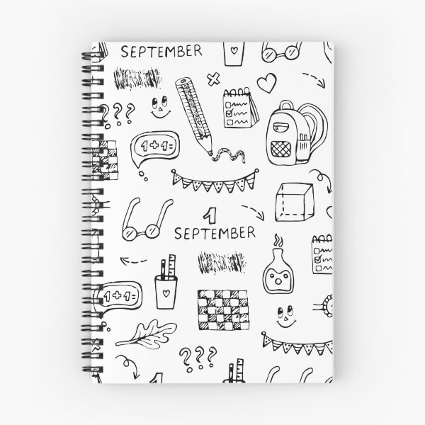 Item preview, Back to school black line cute seamless pattern designed and sold by OM-lova.