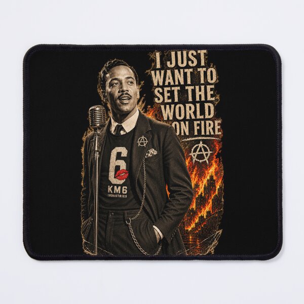 Item preview, I Just Want to Set the World on Fire | Vintage Apocalypse Crooner | Retro Dark Humor T-Shirt designed and sold by KissMy6 Industries.