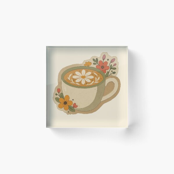 Item preview, Coffee Mug With Floral Latte Art designed and sold by ITCHAWAWAA.