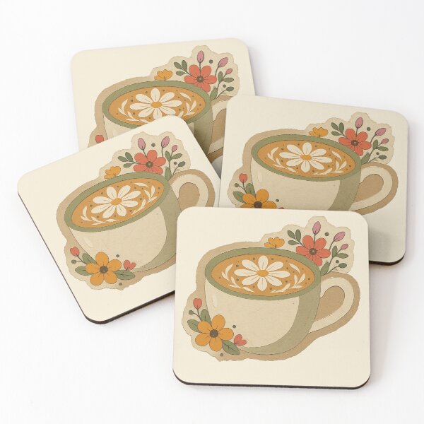 Item preview, Coffee Mug With Floral Latte Art designed and sold by ITCHAWAWAA.