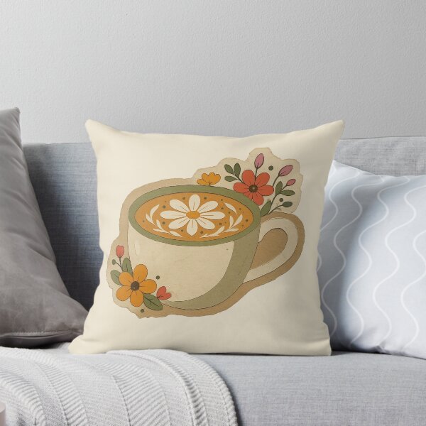 Item preview, Coffee Mug With Floral Latte Art designed and sold by ITCHAWAWAA.