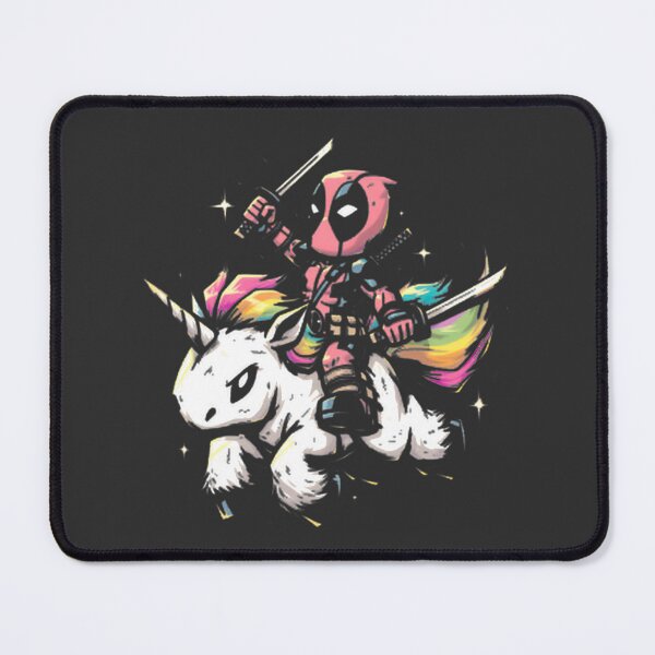 Item preview, Deadpool Chibi Riding Rainbow Unicorn ⭐⭐⭐⭐⭐ designed and sold by TheEdward.