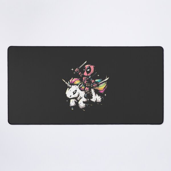 Item preview, Deadpool Chibi Riding Rainbow Unicorn ⭐⭐⭐⭐⭐ designed and sold by TheEdward.