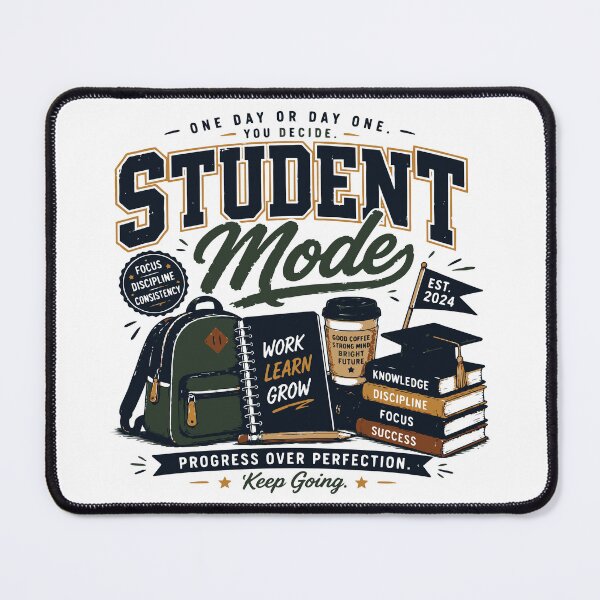 Item preview, Student Mode Progress Over Perfection College Life Design designed and sold by Sunday.Supply.