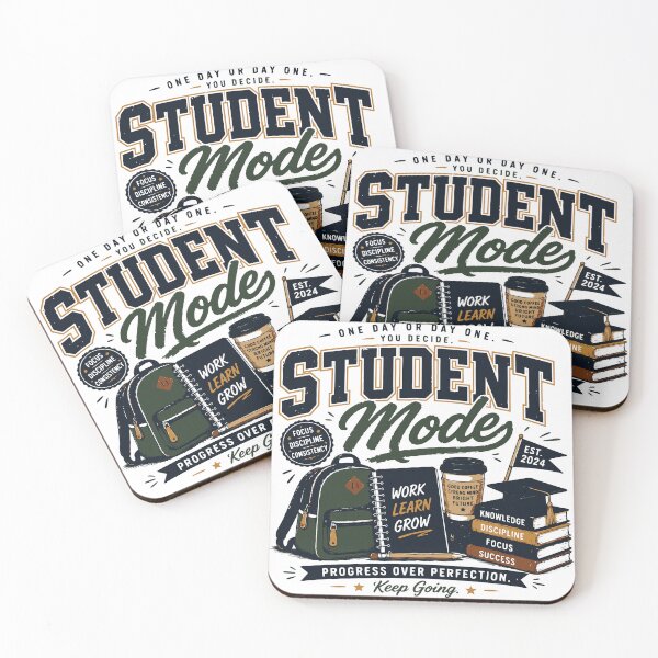 Item preview, Student Mode Progress Over Perfection College Life Design designed and sold by Sunday.Supply.