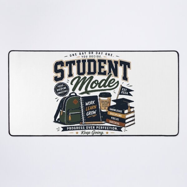 Item preview, Student Mode Progress Over Perfection College Life Design designed and sold by Sunday.Supply.