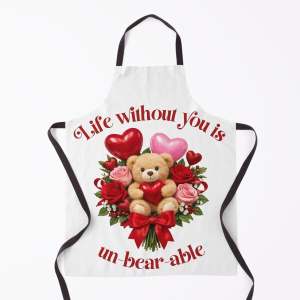 Item preview, Cute Teddy Bear Rose Bouquet — Life Without You Is Unbearable Pun designed and sold by DeliaDesignsCo.