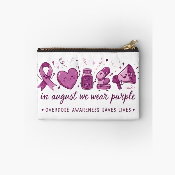 Item preview, in August We Wear Purple Overdose Awareness Elements designed and sold by ZACK ART.