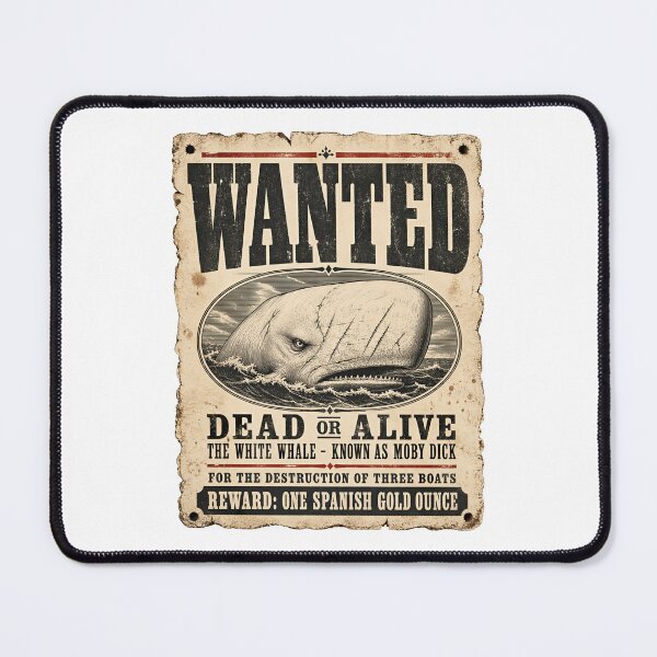 Item preview, Moby Dick Wanted Poster - White Whale Dead or Alive designed and sold by Fenay Designs.