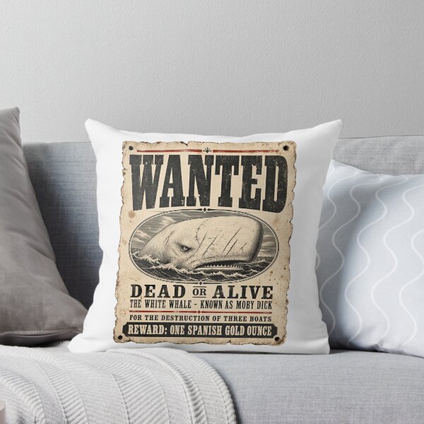 Item preview, Moby Dick Wanted Poster - White Whale Dead or Alive designed and sold by Fenay Designs.
