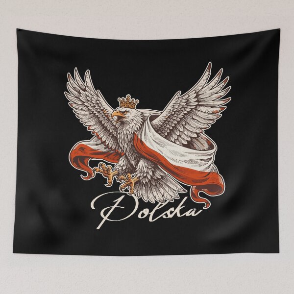 Item preview, Polska T-Shirt – Polish eagle with flag designed and sold by Pineapple-Tree.