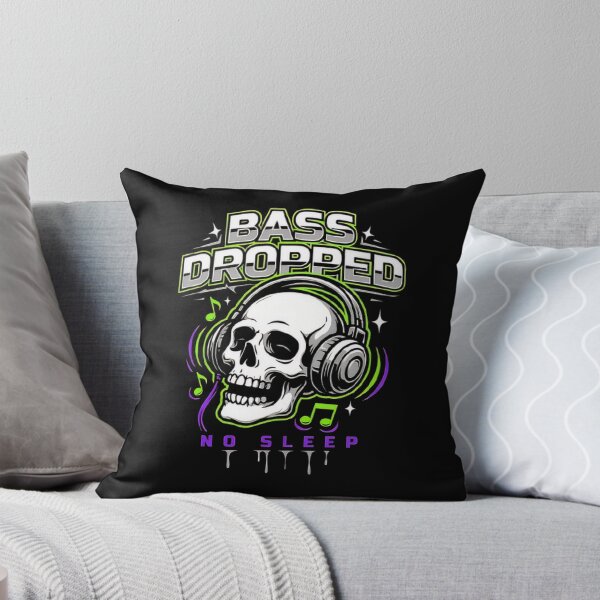 Item preview, Bass Dropped Skeleton Headphones Streetwear Neon Cyberpunk designed and sold by TrendNewTShirt.