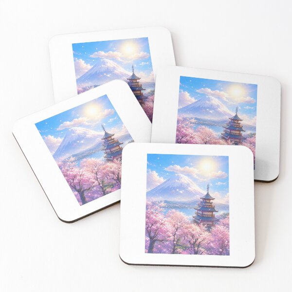 Item preview, Mount Fuji and Cherry Blossom Trees designed and sold by Aquamarineelle.