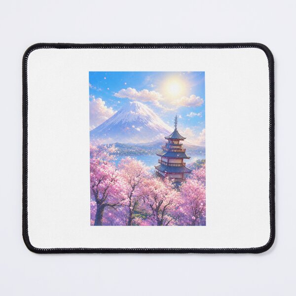 Item preview, Mount Fuji and Cherry Blossom Trees designed and sold by Aquamarineelle.