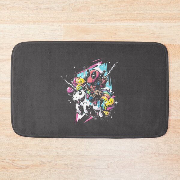 Item preview, Chibi Deadpool Riding Rainbow Unicorn - Funny Art Print PERFECT GIFT FOR YOU AND FRIENDS designed and sold by TheEdward.