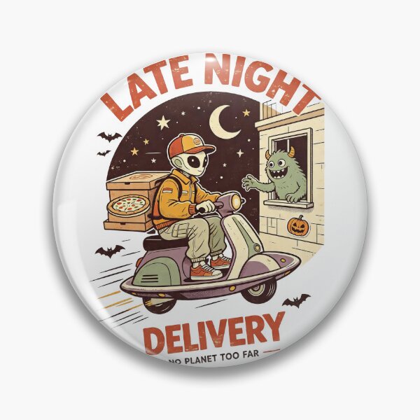 Item preview, Late Night Alien Pizza Delivery Scooter designed and sold by NatalieJeans.