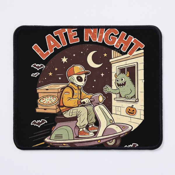 Item preview, Late Night Alien Pizza Delivery Scooter designed and sold by NatalieJeans.