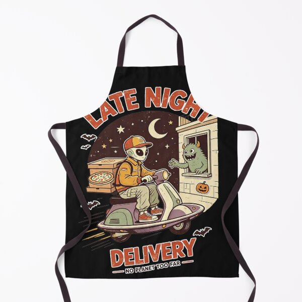 Item preview, Late Night Alien Pizza Delivery Scooter designed and sold by NatalieJeans.