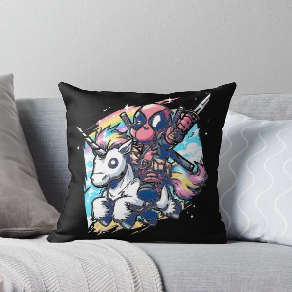 Item preview, Deadpool Chibi Riding Unicorn Fan Art LIMITED EDITION designed and sold by TheEdward.
