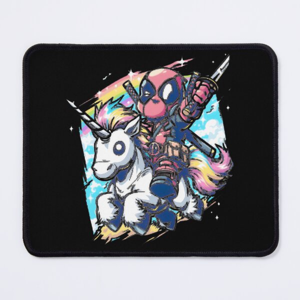 Item preview, Deadpool Chibi Riding Unicorn Fan Art LIMITED EDITION designed and sold by TheEdward.