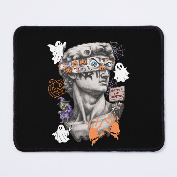 Item preview, Spooky Greek Statue Halloween T-Shirt, Classic Art David Bust with Cartoon Eyes & Ghosts, Dark Academia Vintage Horror Apparel designed and sold by justyna-s28.