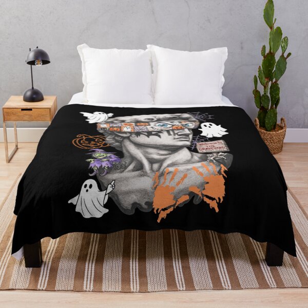 Item preview, Spooky Greek Statue Halloween T-Shirt, Classic Art David Bust with Cartoon Eyes & Ghosts, Dark Academia Vintage Horror Apparel designed and sold by justyna-s28.