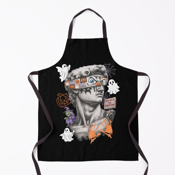 Item preview, Spooky Greek Statue Halloween T-Shirt, Classic Art David Bust with Cartoon Eyes & Ghosts, Dark Academia Vintage Horror Apparel designed and sold by justyna-s28.