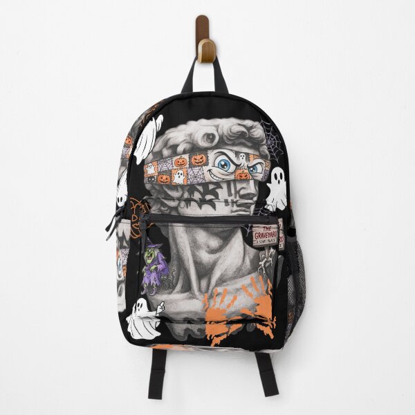 Item preview, Spooky Greek Statue Halloween T-Shirt, Classic Art David Bust with Cartoon Eyes & Ghosts, Dark Academia Vintage Horror Apparel designed and sold by justyna-s28.