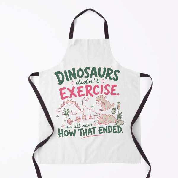 Item preview, Dinosaurs Didn't Exercise Funny Fitness Personal Trainer designed and sold by roartusa.