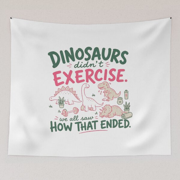 Item preview, Dinosaurs Didn't Exercise Funny Fitness Personal Trainer  designed and sold by roartusa.