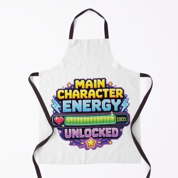 Item preview, Main Character Energy Unlocked Pixel Art Gamer designed and sold by BobbyTee Merch.