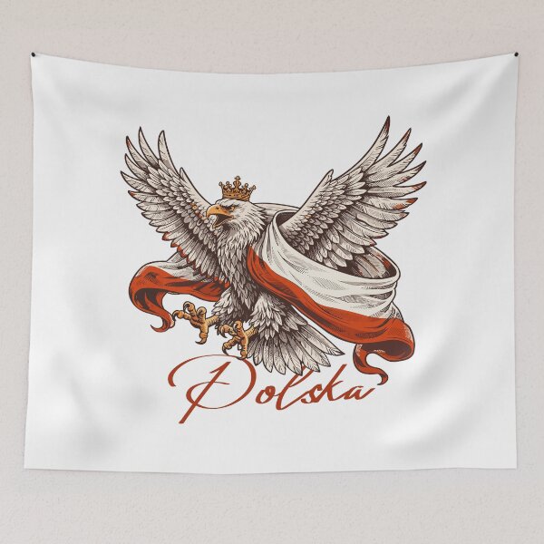 Item preview, Polska T-Shirt – Polish eagle with flag designed and sold by Pineapple-Tree.