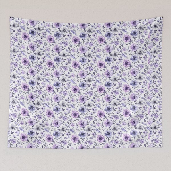 Item preview, Lavender Purple Watercolor Floral Seamless Pattern designed and sold by OrakArt.