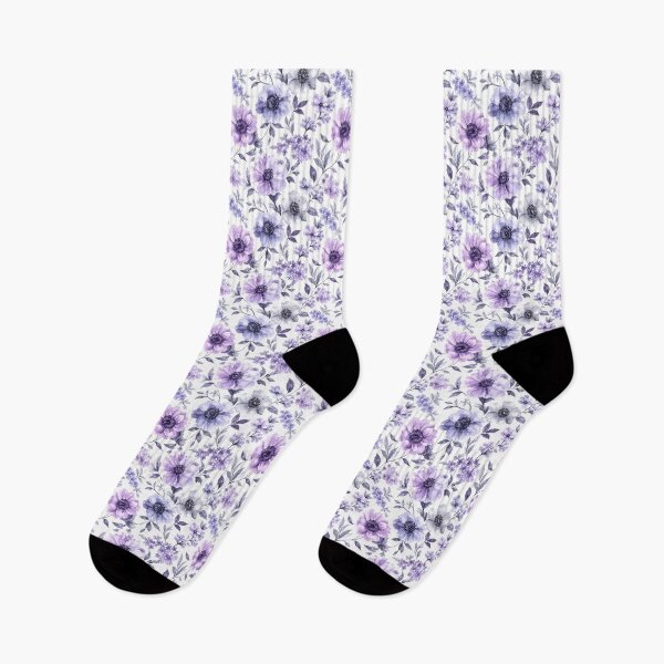 Item preview, Lavender Purple Watercolor Floral Seamless Pattern designed and sold by OrakArt.