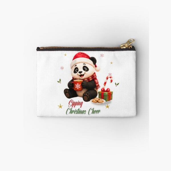 Item preview, Cute Christmas Panda Sipping Hot Cocoa Artwork designed and sold by EnginerdStudio.