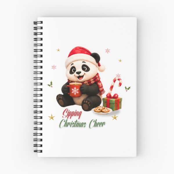 Item preview, Cute Christmas Panda Sipping Hot Cocoa Artwork designed and sold by EnginerdStudio.