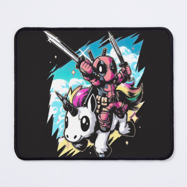 Item preview, Deadpool Chibi Riding Unicorn Cute Mercenary Graphic Art ⭐⭐⭐⭐⭐ designed and sold by TheEdward.