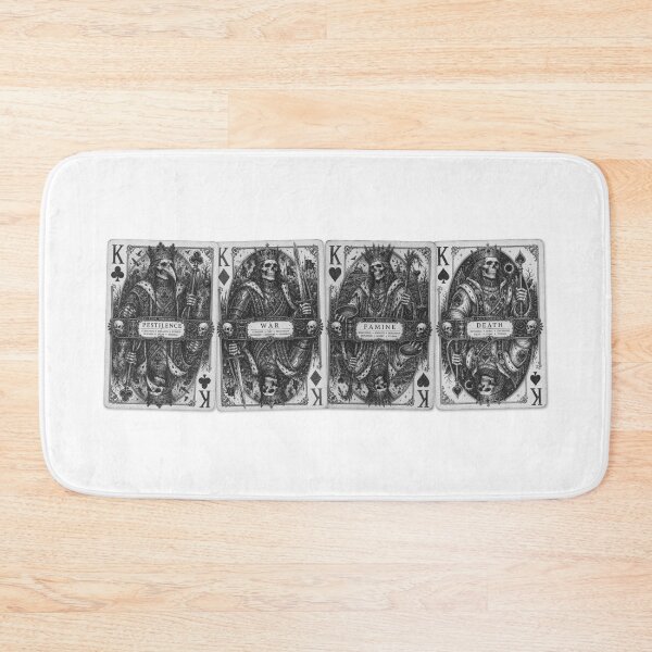 Item preview, 4 horsemen of apocalypse | Playing cards | Kings | Death | War | Pestilence | Famine designed and sold by Kromia.