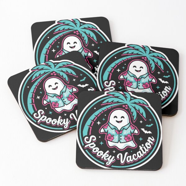 Item preview, Spooky Vacation Hawaiian Ghost Palm Tree Beach Halloween designed and sold by TeNovaStudio ⭐⭐⭐⭐⭐.