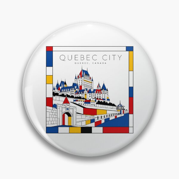 Item preview, Quebec City Mondrian style poster 3D designed and sold by CMYKStudio.