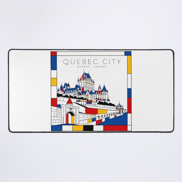 Item preview, Quebec City Mondrian style poster 3D designed and sold by CMYKStudio.
