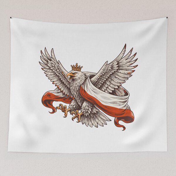 Item preview, Poland T-Shirt – Polish Eagle with Flag designed and sold by Pineapple-Tree.