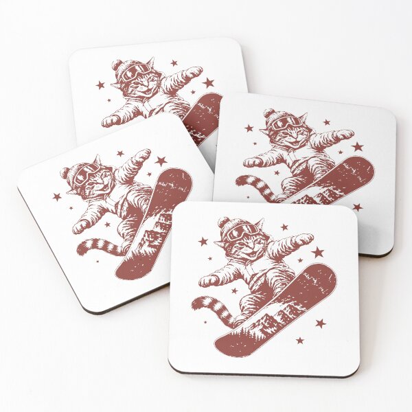 Item preview, Funny Snowboarding Cat Y2K Distressed Extreme Sports designed and sold by Trendvia .